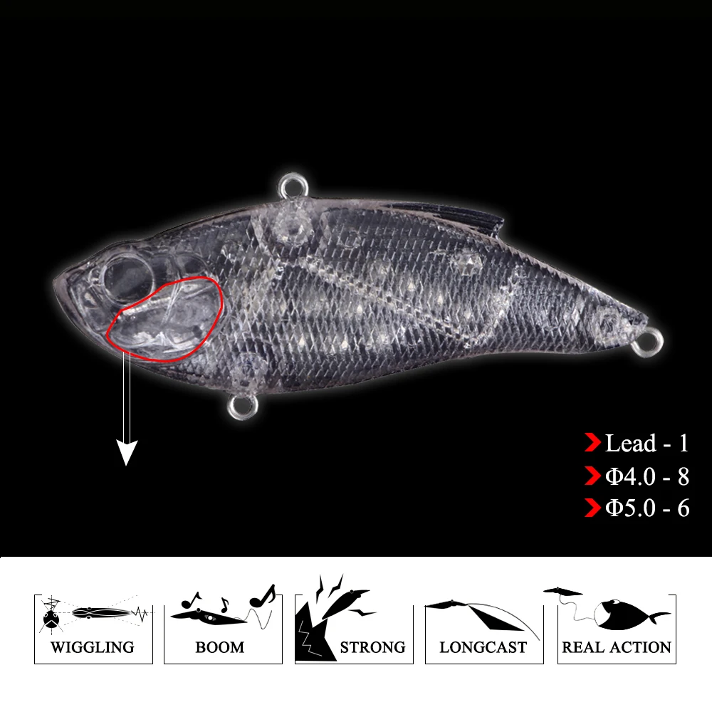 FTK 16,5 г Джеркбейт жесткая Рыболовная Приманка VIB 7,5 см Тонущая плавающая приманка воблеры Вибрация искусственная наживка для рыбалки Гольян бас щука