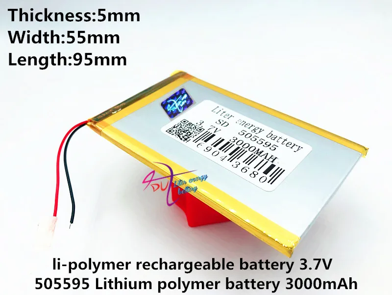 3 7 V 3000MAH аккумуляторные батареи 505593 505595 батарея MP4 MP5 GPS Аккумулятор для