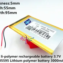 3 7 V 3000MAH аккумуляторные батареи 505593 505595 батарея MP4 MP5 GPS