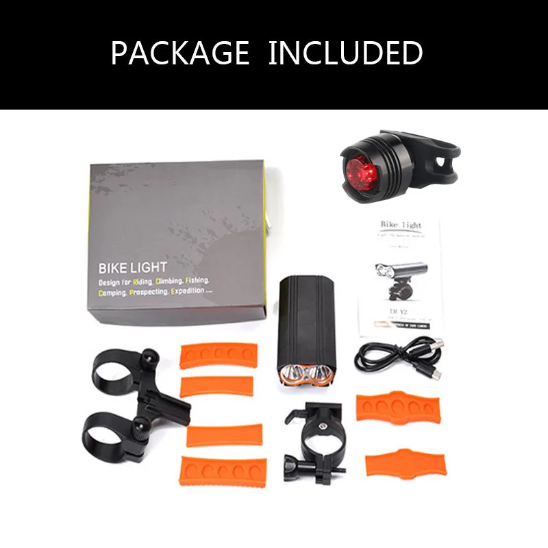 Discount Joshock USB Bike Light 2x XML-L2 LED 24000Lm Headlight 2 Battery T6 Leds Cycling Lamp Lantern Flashlight With Free Tail light. 5 Discount Joshock USB Bike Light 2x XML-L2 LED 24000Lm Headlight 2 Battery T6 Leds Cycling Lamp Lantern Flashlight With Free Tail light. 5