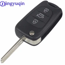 jingyuqin Uncut Blade 3 Buttons Flip Remote Key Shell For HYUNDAI I30 IX35 For Kia K2 K5 Car Keys Blank Case Cover