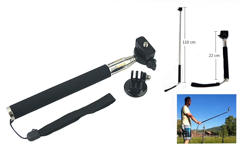  Free Shipping Accessories Set 30 in 1 Bag / Chest Strap / Tripod for GitUp Gopro Hero SJ4000 SJ5000