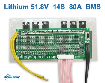 

SuPower 14S 50.4V 51.8V 58.8V 80A Li-ion Lithium LiPo Battery BMS Management System Balance PCB IC Chip Protection Circuit Board