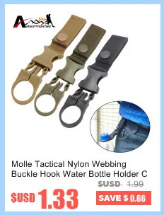 Tactical Nylon Molle Webbing Belt D-Ring Carabiner Buckle Outdoor Camping Hiking Backpack Keychain Hanger Key Hook