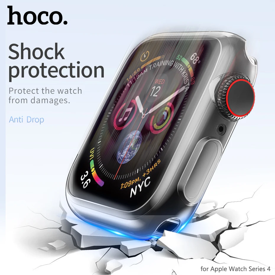 

HOCO Ultra-thin Protective Colorful Plating Case Cover for Apple Watch 44mm 40mm iWatch Series 4 Soft TPU Protect Shell