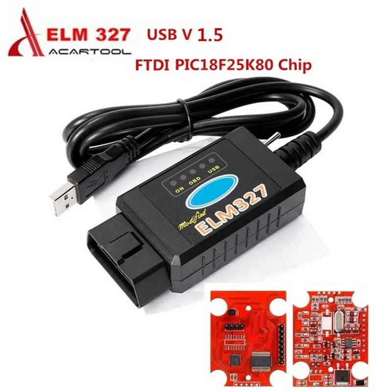 OBD2 модифицированный USB PIC18F25K80 ELM327 V1.5 для FORScan/Elmconfig с переключателем HS-CAN/MS-CAN OBD2 сканер Automotriz - Цвет: USB v1.5 with switch