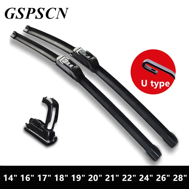 1pc Universal Car U type Frameless Bracketless Auto Windscreen Wiper