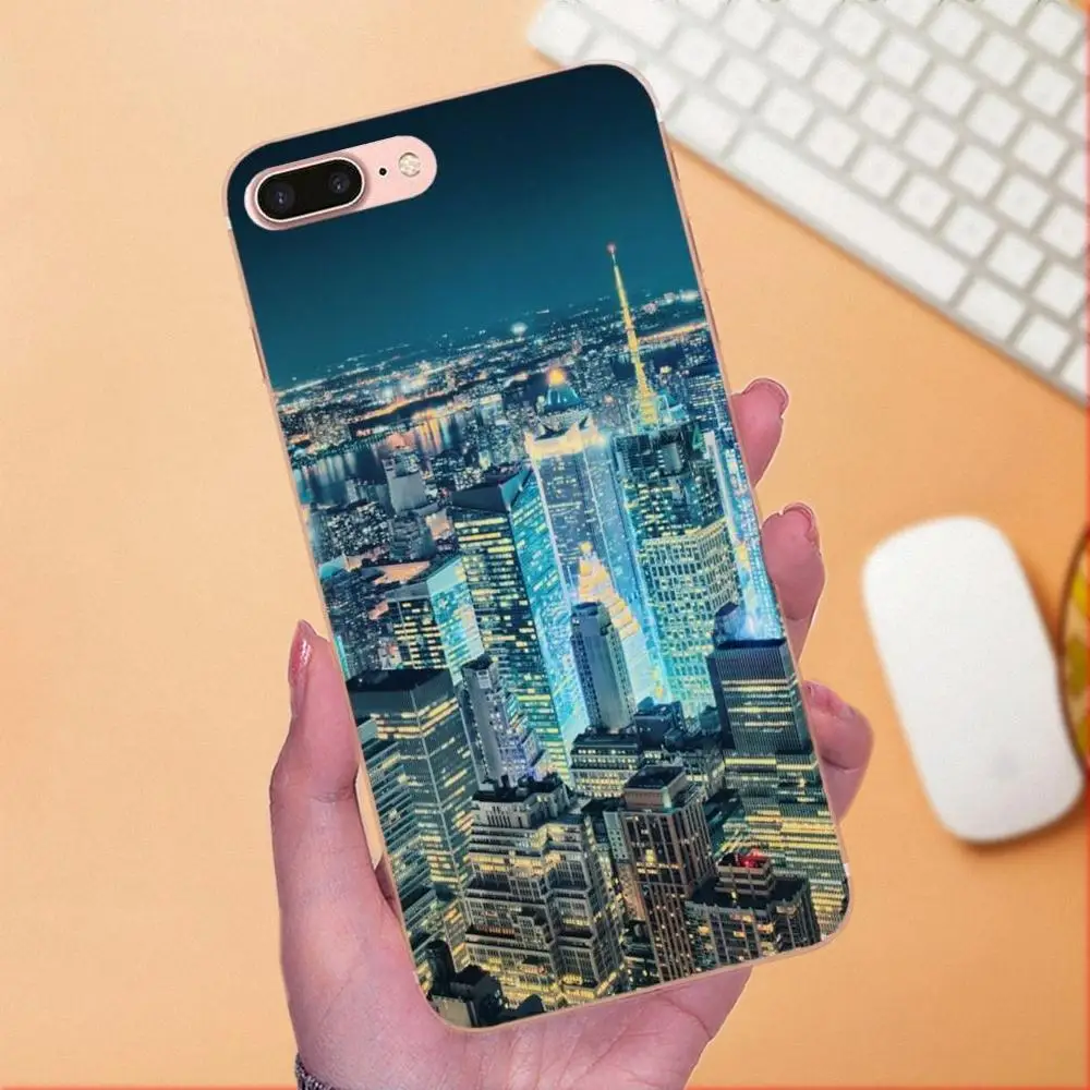 Nyc New York City Landscape для Apple iPhone X XS Max XR 4 4S 5 5C 5S SE 6 6S 7 8 Plus Мягкий ТПУ новый