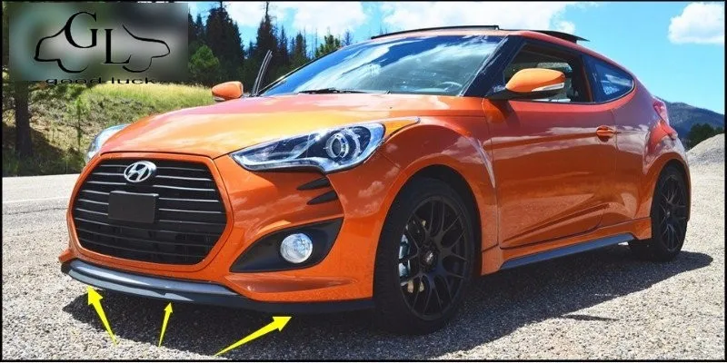 For Hyundai Veloster Bumper Lip Front Spoiler Deflector For TopGear Friends to Car Tuning View Body Kit Stri
