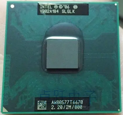 T6670 процессор Intel Core2 Duo ЦПУ T6670 2 м кэш, 2,2 ГГц, 800 МГц FSB ноутбук лучший процессор лучшее качество