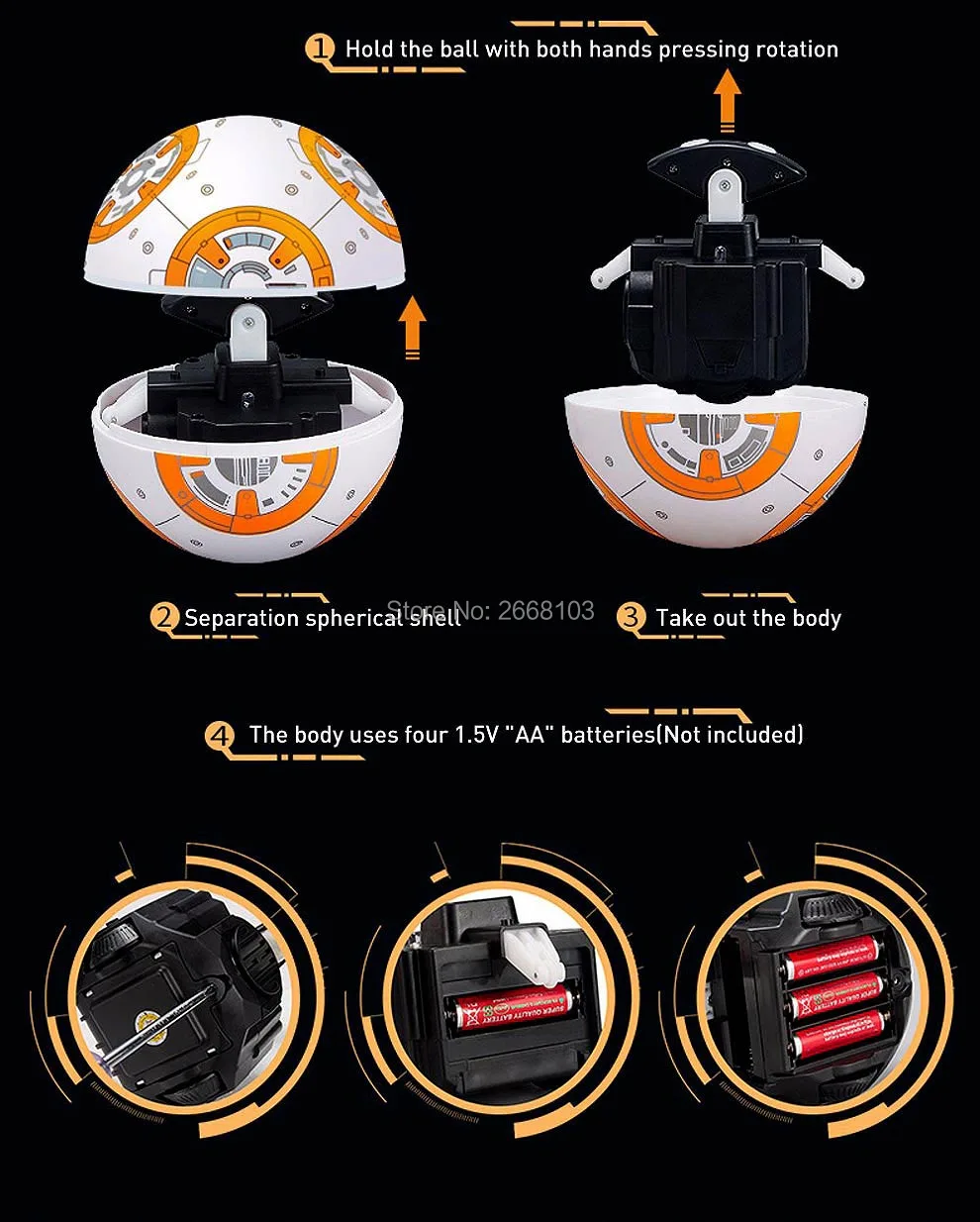 Upgrade Version BB-8 Ball 20.5cm RC Droid Robot 2.4G Remote Control BB8 Intelligent With Sound Robot Toys For Gifts Model Action rc auto