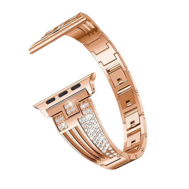 rose gold Для женщин браслет металлический ремешок для наручных часов Apple Watch, версии 4/3/2/1 38 мм 42 мм 40 мм 44 мм часы ремешок Ремешок для наручных часов Apple watch, версии браслет - Цвет ремешка: rose gold