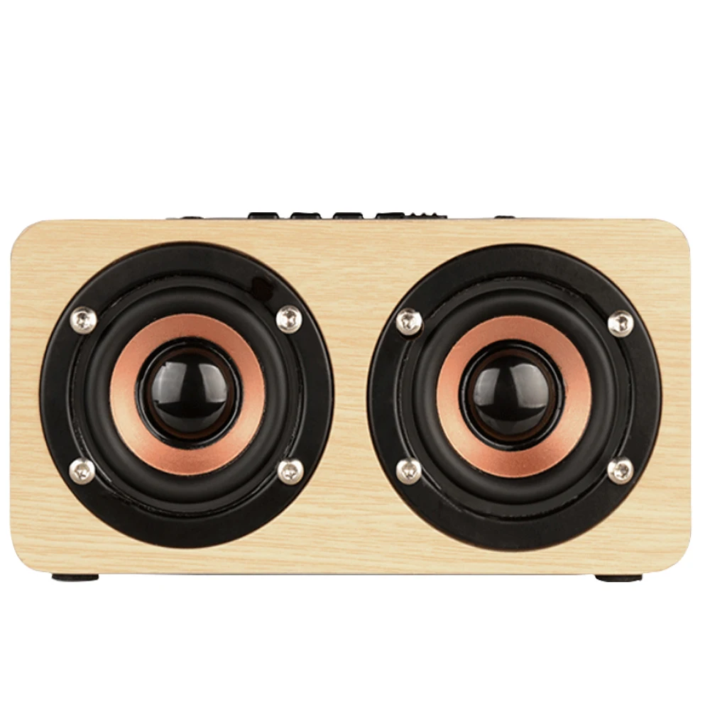 skw Wireless Bluetooth Speaker Wood Portable Audio HiFi Home Theatre
