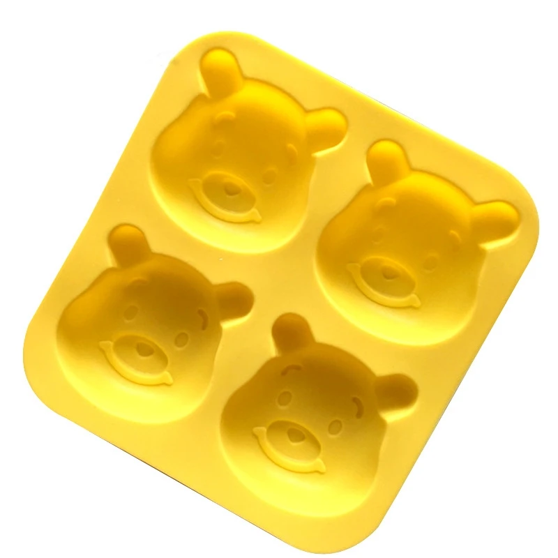 3D силиконовая форма для мыла 4 мультфильм Медведь Луна Форма для торта медведь кухонный инструмент для выпечки Сделай Сам ручной работы легко снимается форма легко моется KK30