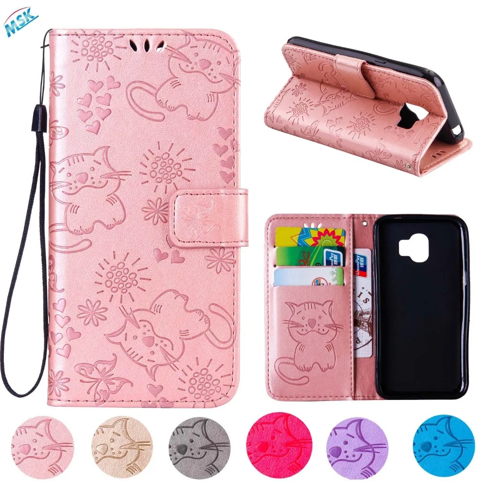 Flip Phone Cover For Samsung Galaxy J2 Pro 2018 J250N Wallet Lether