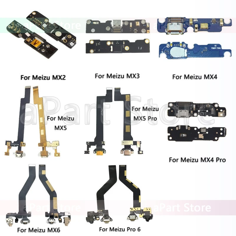 

USB Charging Port Charger Dock Connector Flex Cable For Meizu MX2 MX3 MX4 MX6 MX5 MX6 MX Pro 4 5 6 Original Phone Parts