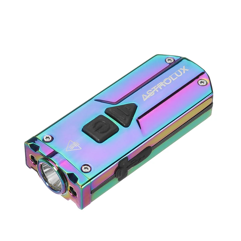 Astrolux 350LM USB светодиодный фонарик из нержавеющей стали Миниатюрный фонарик для ключей 3 светодиодный фонарик УФ-Фонарик перезаряжаемый IP65 водонепроницаемый - Испускаемый цвет: RGB