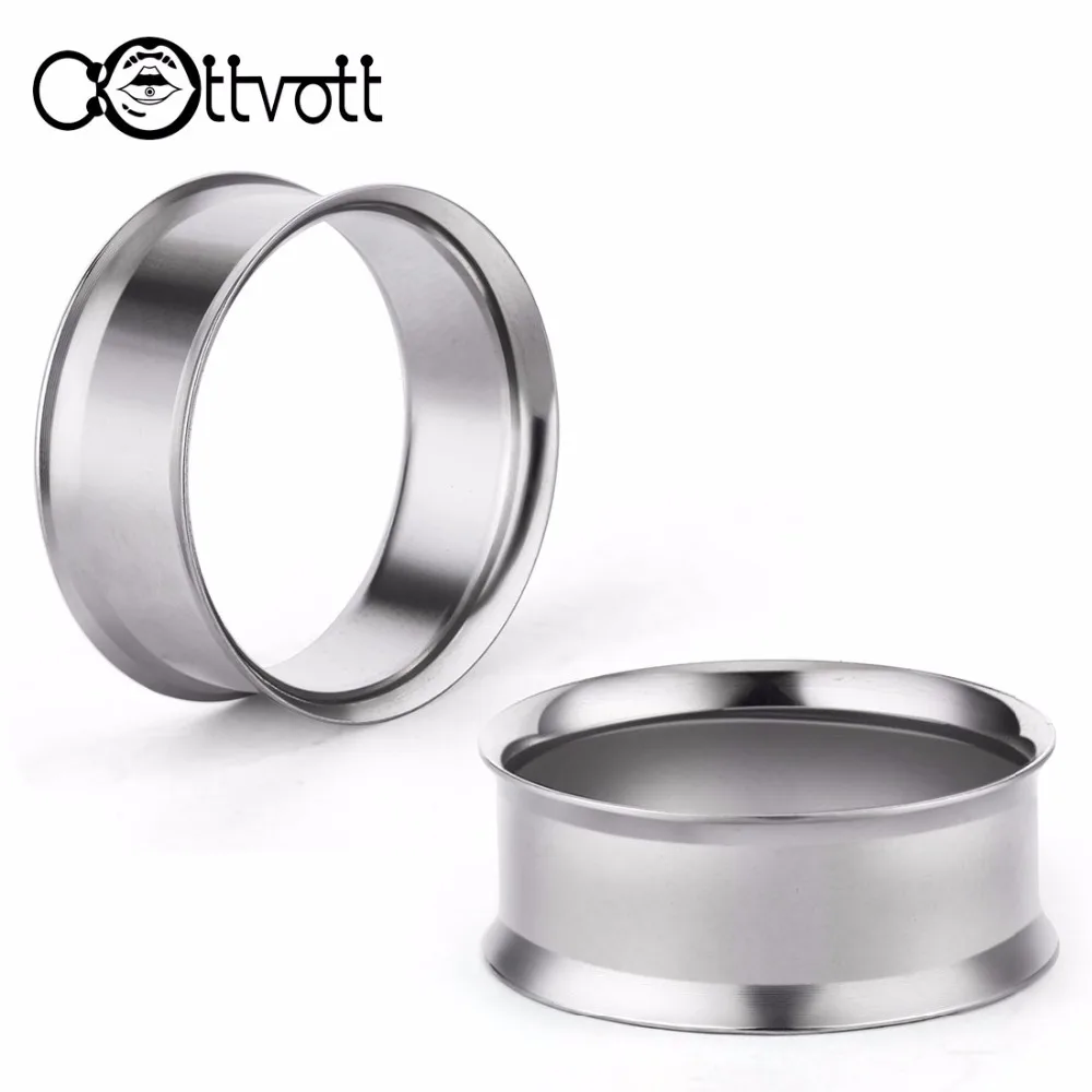 

2pcs/lot Steel Metal Ear Piercing Stretchers Double Plugs and Tunnles Expanders Fake Ear Taper Saddle 3-24mm Body Jewelry ET006