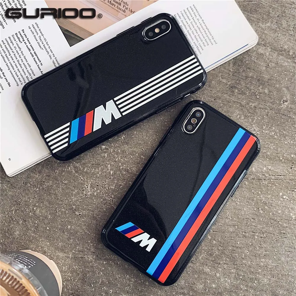

Hot New Luxury Car Brand Phone Cases For iPhone XS Max BMW Case for iPhone X XR 6 6S 7 8 Plus Glossy TPU Soft Silicone Cover