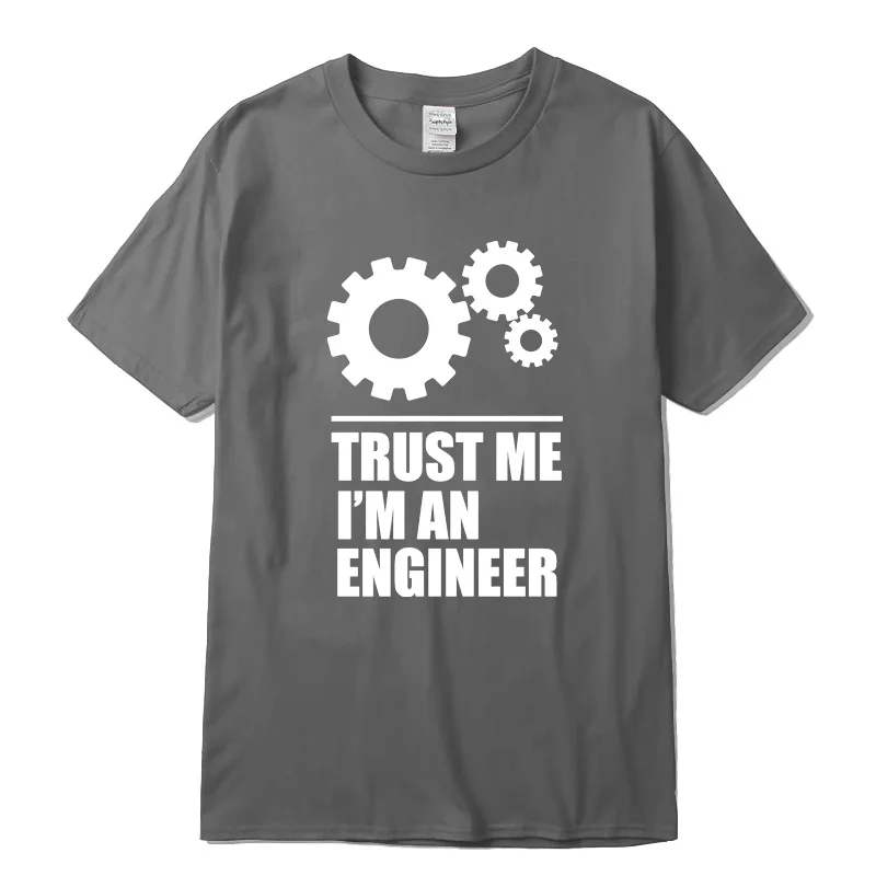 Хлопок, мужские футболки, trust me, I AM AN ENGINEER, футболки с круглым вырезом, Забавные топы, уличная одежда, брендовая одежда, футболка для мужчин - Цвет: TS