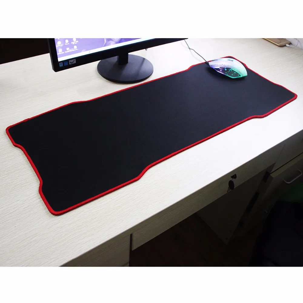 Большой черный игровой коврик для мыши pbpad 780*300 мм простой удлиненный