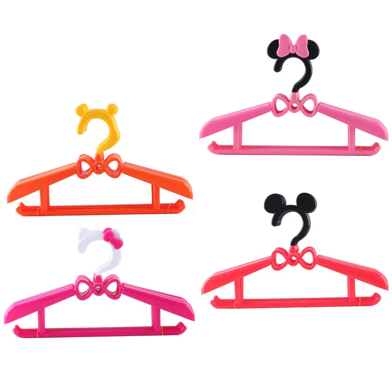 

10pcs Children High-grade Thickened Slip-proof Telescopic Plastic Hanger Candy Color Hanger Children's Clothing Store Special