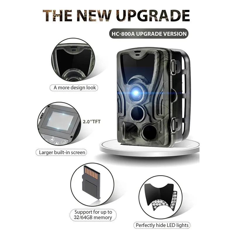 Охотничья камера 4g Trail camera s HC-801A 16MP 1080P фото ловушка 0,3 s триггер дикая инфракрасная камера Chasse scout Прямая поставка