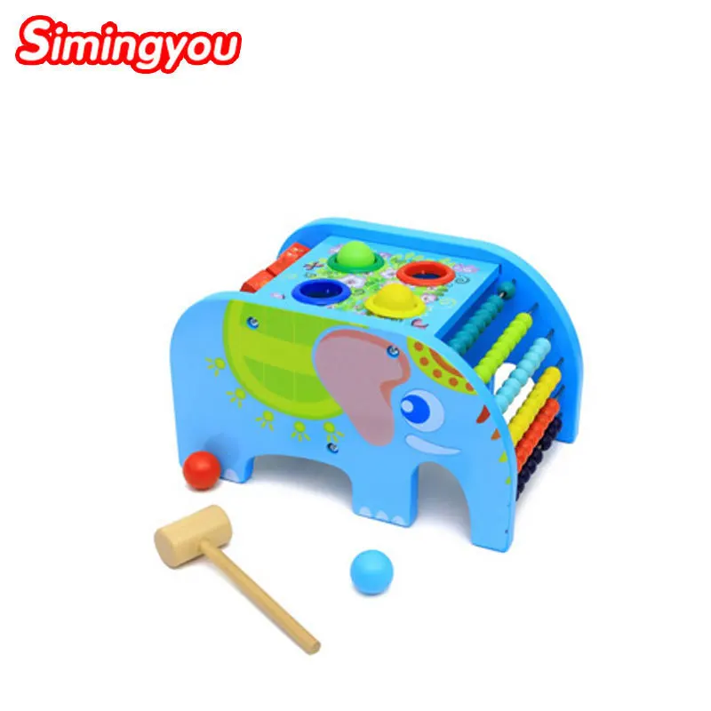

Simingyou Wooden Toys Multi-functional Elephant Knocking Abacus Learning Mathematics Kids Toys B40-A-15 Drop Shipping
