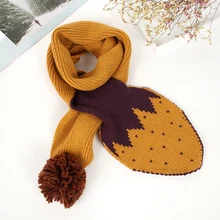 Милые зимние цветные теплые зимние осенние шарфы для маленьких девочек, шаль для мальчиков и девочек, детский хлопковый теплый шейный платок