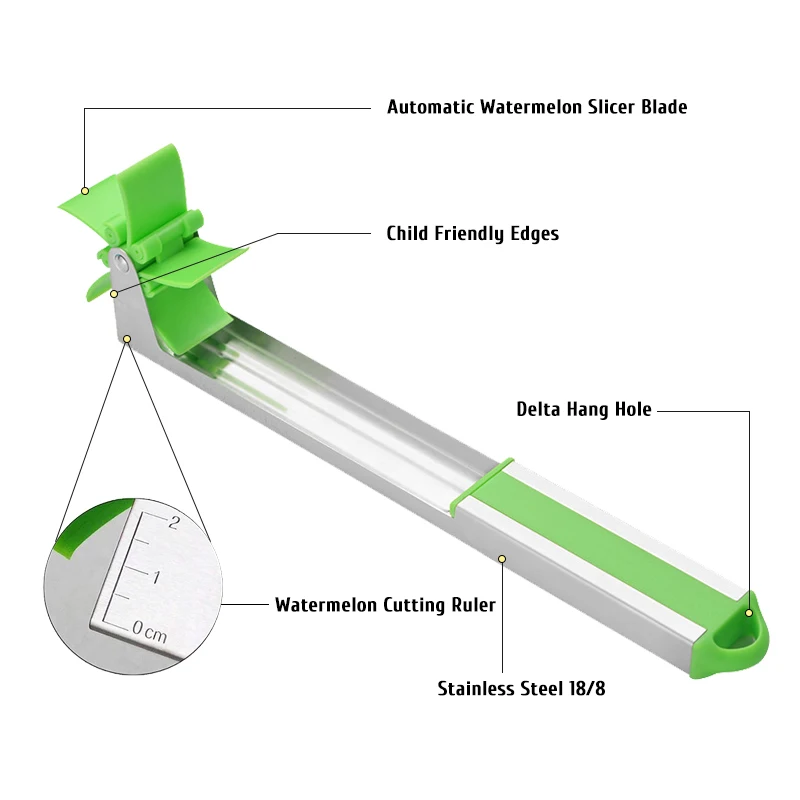Нож для арбуза резак салат Режущий инструмент для кухни из нержавеющей стали фруктовый слайсер в форме ветряной мельницы арбуз слайсер