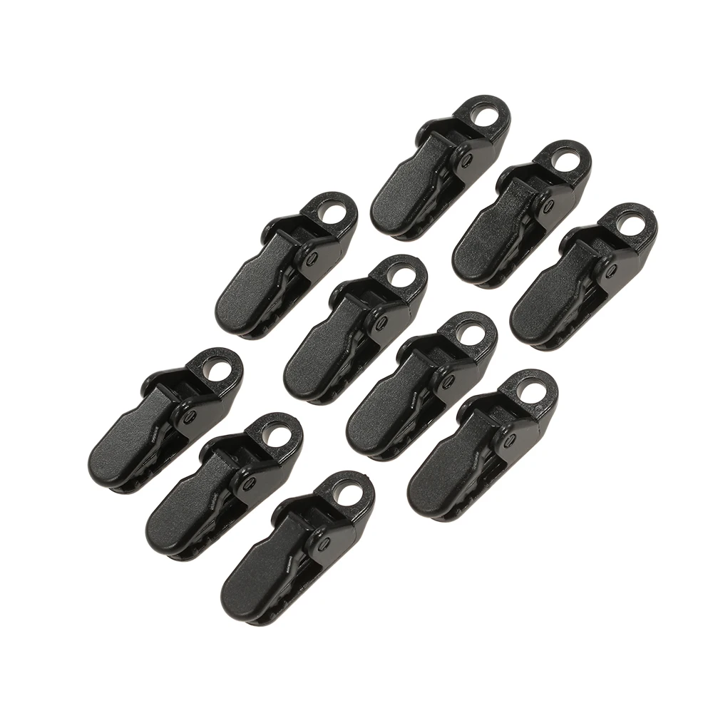Buy Pack of 10 Awning Clamp Tarp Clips Snap Hangers Tent Camping Survival