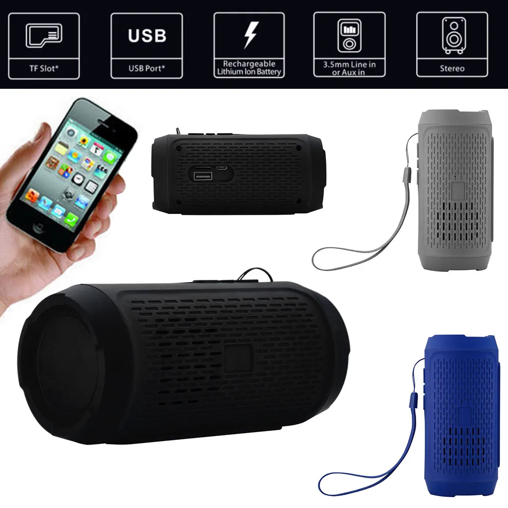 

HIFI portable wireless Bluetooth stereo sound bar TF FM radio subwoofer vertical speaker for computer mobile phone #Zer