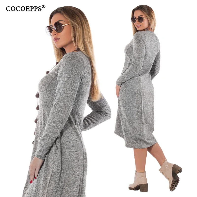CACNCUT 2018 теплое зимнее платье 5xl 6xl большие размеры Свободные повседневные женские