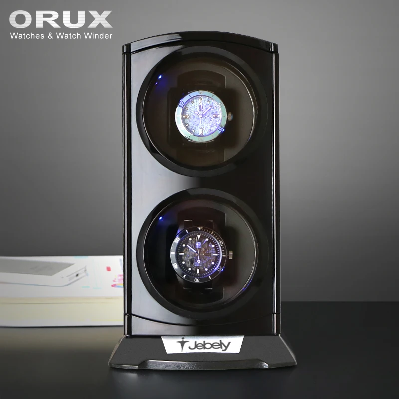 Jebely New Arrival Black Double Watch Winder for automatic watches Automatic Double Watches box