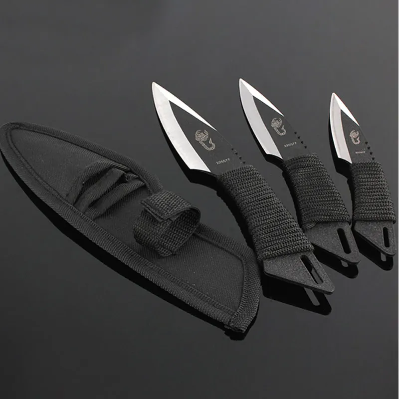 

Hot 3pcs throw knife Tactical Fixed Blade Pocket Knife Survival Outdoor Hunting Camping Knives Knife tools with Sheath karambit