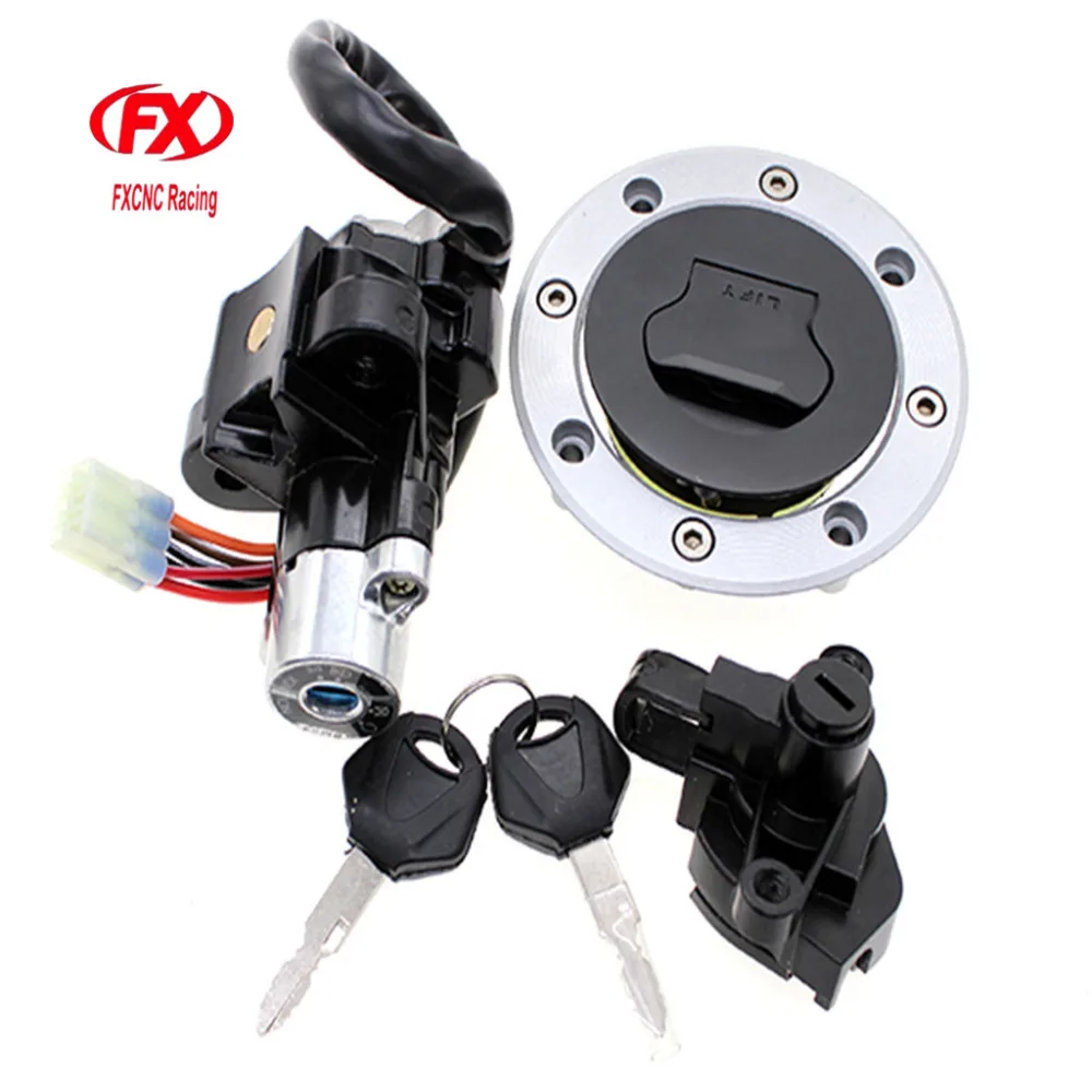 FX CNC Motorcycle Ignition Switch Fuel Gas Cap lock+Ignition Switch