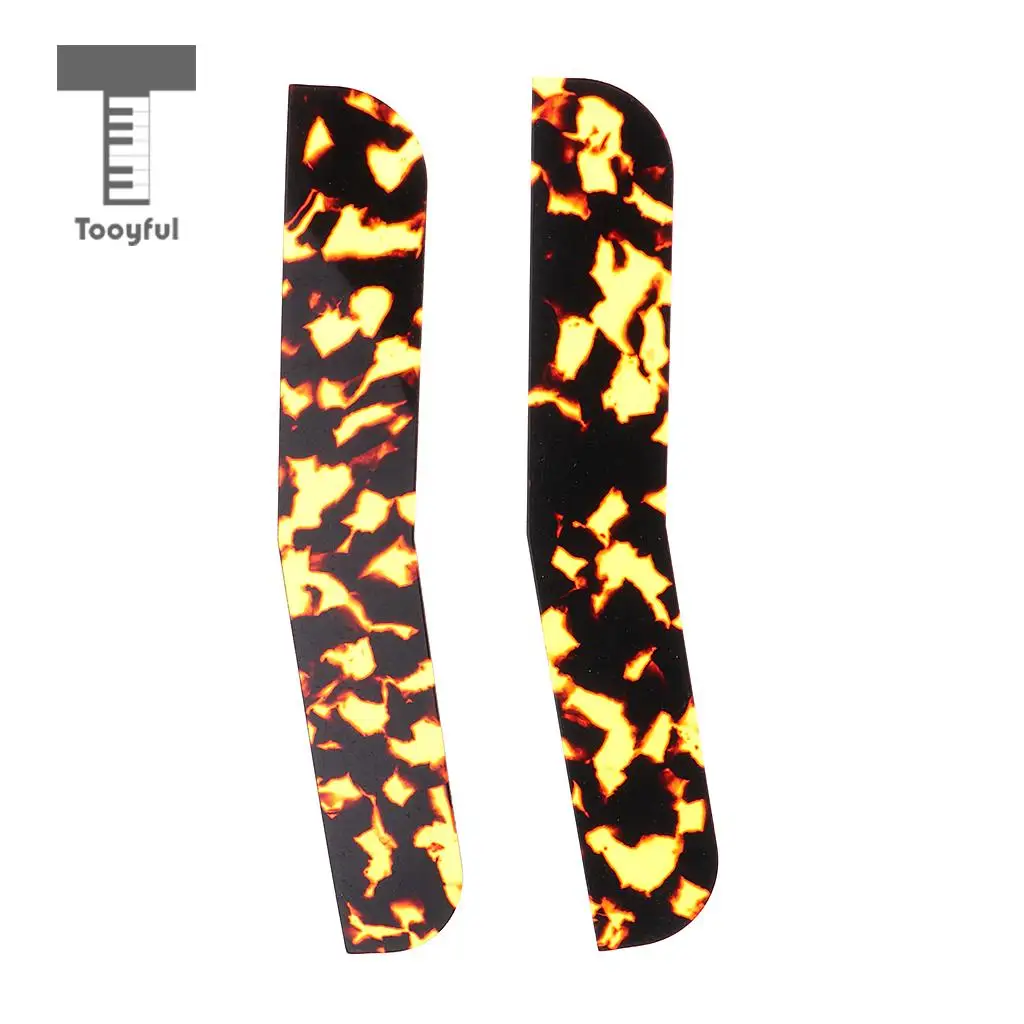 Tooyful 2 Pieces Celluloid Erhu Corner Piece Decal Sticker Erhu Snakeskin Protectors for Erhu Player DIY 94 x 15mm