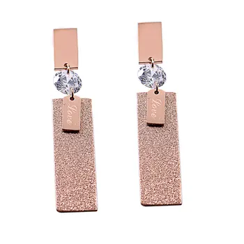

Elegant Delicate Women Earrings Classic Square drop Earrings Creamy Fit Office Lady Suit Simple Advanced Earrings Jewelry