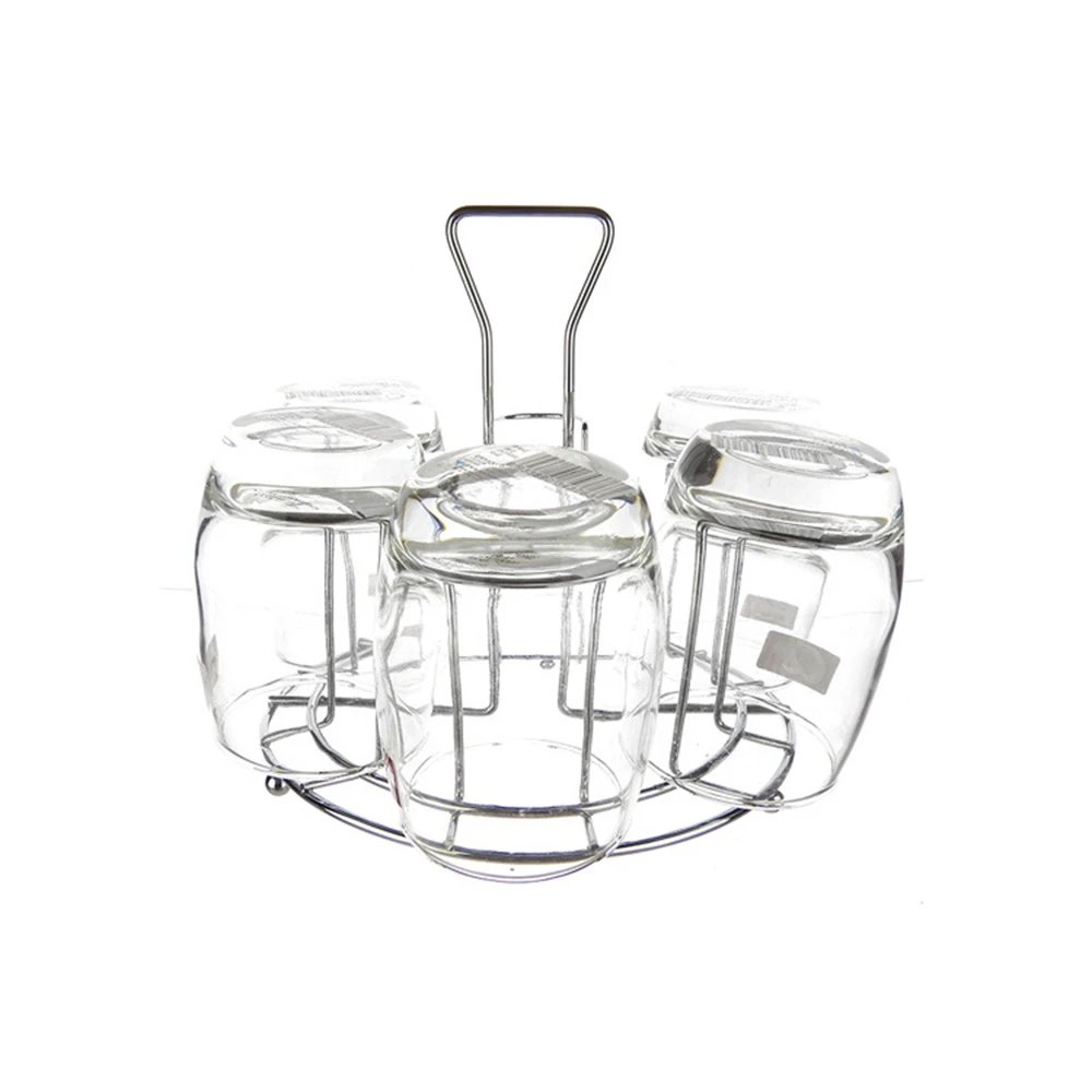 

2019 New Metal Glass Cup Rack Water Mug Draining Drying Organizer Drain Holder Stand Shelf Kitchen Bar Accessories