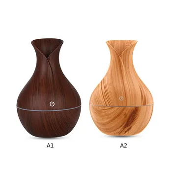 

Electric Ultrasonic Air Fresheners Aroma Oil Diffuser Wood Grain Air Humidifier USB Mini Mist Maker LED Light For Home Office