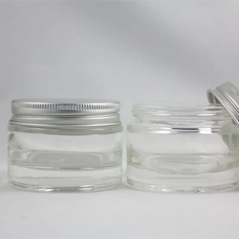 50g Frosted Glass Cream Jar Bottles Facial Cream Containers Emulsion