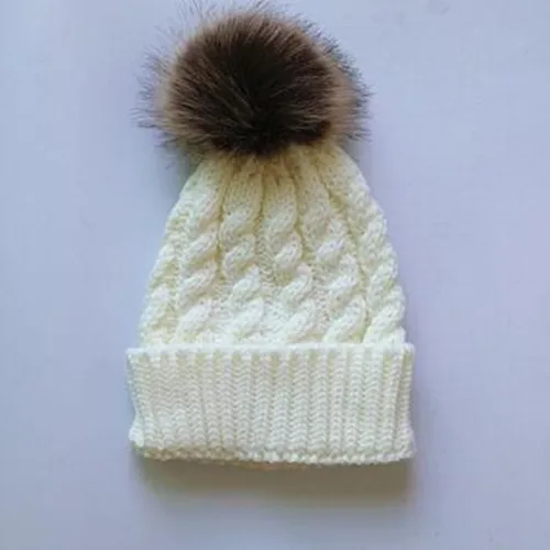 Детский пуховик для новорожденных хлопковые пальто для девочек шапка из искусственного меха, куртки верхняя одежда с капюшоном новая зимняя теплая одежда для малышей 0-3 лет - Цвет: hat  as the picture