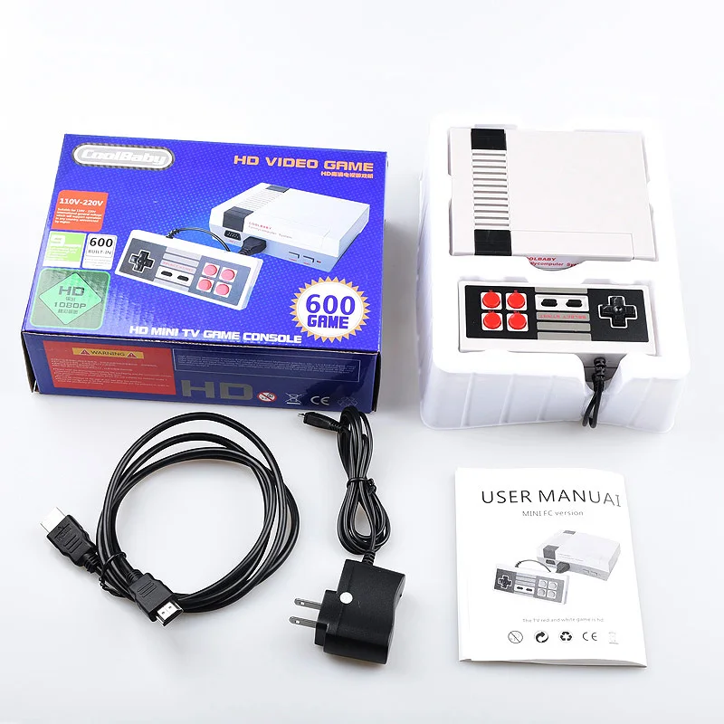 Coolbaby HDMI/AV output Retro Classic Handheld Game Player TV Video Game Console Childhood Built-in 600/500 Games Mini Console