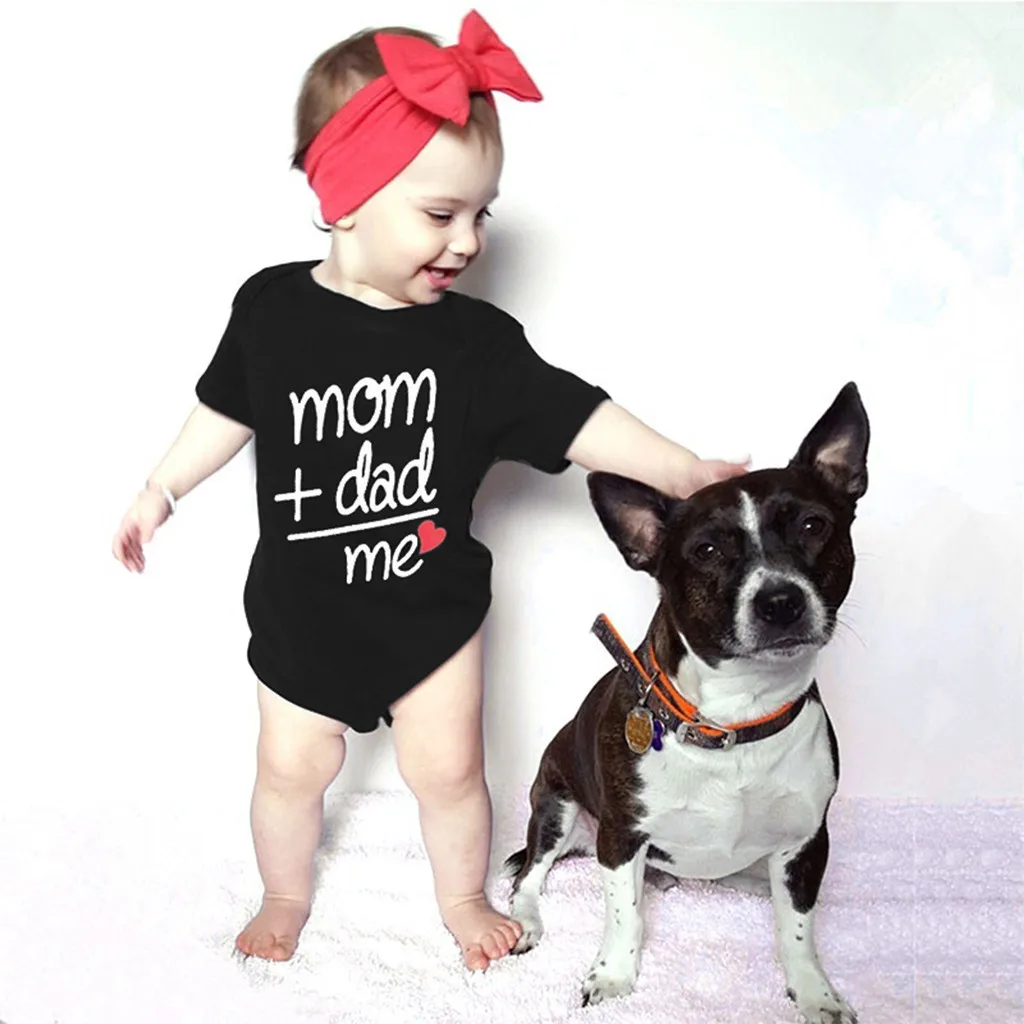 

Toddler Newborn Baby Girl Clothes Boys Letter Printed Baby Onesie Tops Romper Clothes Baby Girl Romper Summer 2019