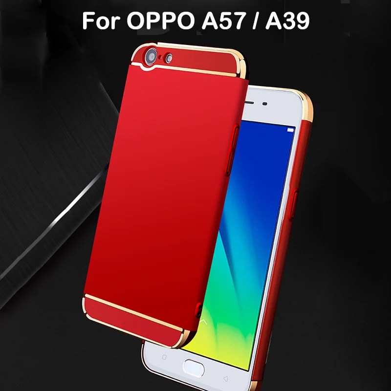 3 in 1 Hard PC Back Cover Case For OPPO A57 Case 360 Degree Protection Anti knock Ultra Thin