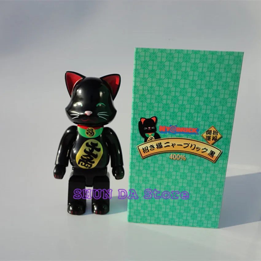 

400% Bearbrick Lucky Cat Black Cat Boxed Hands Model SD3