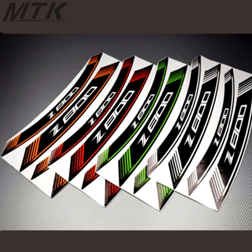 

For KAWASAKI Z800 Z 800Motorcycle 8X Thick Edge Outer Rim Sticker Stripe Wheel Decals