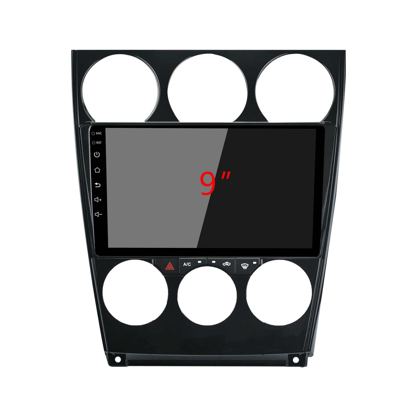 Fascia de Carro Instalação de Painel Estéreo para Mazda Moldura do Moldura do Gps do Dvd Polegada Moldura Dupla Din cd 9 2din 6 2004-2020 4 de painel estéreo para mazda 6 2004-2015,
