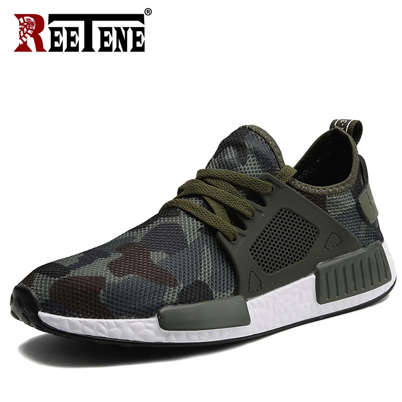 

REETENE 2019 Men Shoes Summer Sneakers Breathable Casual Shoes Breathable Fashion Lace Up Mens Mesh Flats Shoe Men Sneakers