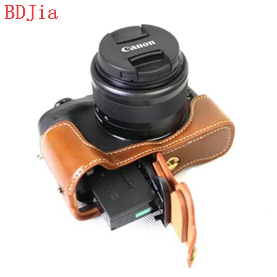 Новейшая сумка для камеры чехол Canon EOS M6 искусственная кожа половинный корпус с